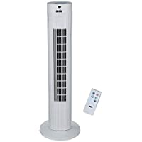 ANSIO Ventilador de Torre oscilante de 30 Pulgadas (76-2 cm) con Mando a Distancia- 3 velocidades- 3 Modos de Viento y…
